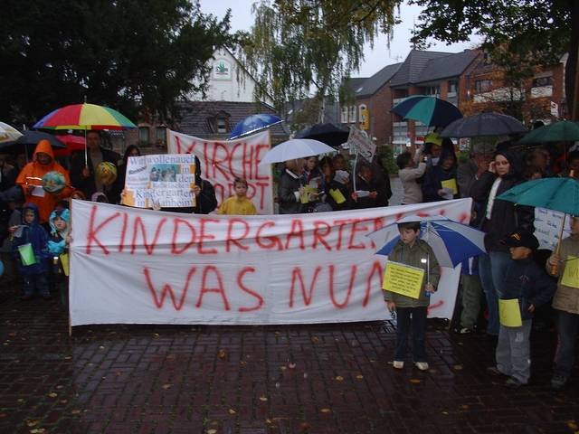 Protest gegen Kindergarten-Schlieung