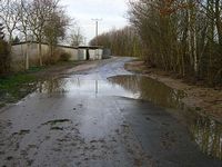 Straße unter Wasser
