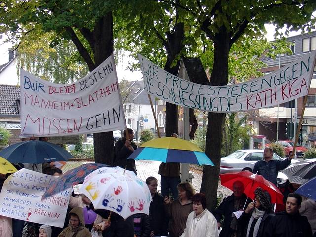Protest gegen Kindergarten-Schlieung
