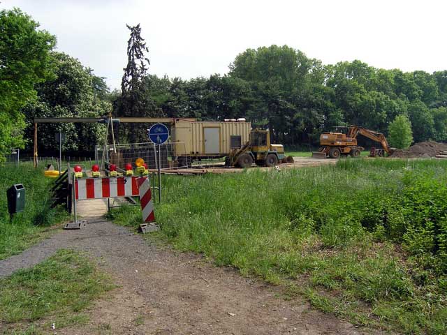 Bauarbeiten im Park