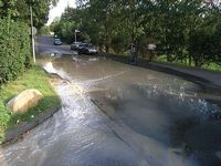 Straße unter Wasser