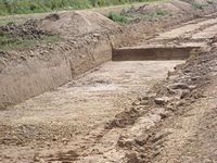 Archäologische Funde bei Straßenbau